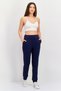 Women Sportswear Fit Yoga Jogger Pants, Navy - 4