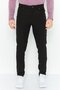 Men Slim Fit Solid Dress Pants, Black