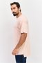 Men Sportswear Fit Short Sleeve Outdoor T-Shirt, Pink - 2