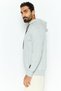 Men Sportswear Fit Long Sleeve Outdoor Hooded Sweatshirt, Grey - 3