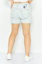 Women D-Kirm Washed Denim Shorts, Light Blue - 4