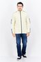 Men High Neck Long Sleeves Brand Logo Sweatshirt, Cream - 4
