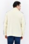 Men High Neck Long Sleeves Brand Logo Sweatshirt, Cream - 3