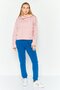 Women Hooded Embroidered Logo Long Sleeve Sweatshirt, Pink - 3