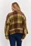 Women Plaid Trench Coat, Multicolor - 3