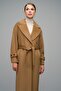 Snap Fastener, Low Sleeve, Oversize Coat with Pockets. Kamel 3933 - 2