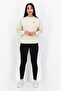 Women Crew Neck Embroidered Logo Sweatshirt, Beige - 4