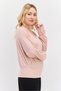 Women Sportswear Fit Long Sleeves Brand Logo Training Top, Peach - 4