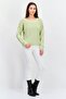 Women Crew Neck Knitted Sweater, Mint Green - 2