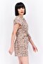 Women Animal Print Cap Sleeve Play Suit, Multicolor - 3