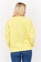 Women Crew Neck Long Sleeves Brand Logo Sweatshirt, Yellow - 3