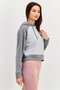 Women Sportswear Fit Hooded Outdoor Sweatshirt, Grey - 2