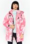 Women Embroidered Logo Hooded Jacket, Pink Combo