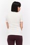 Women Sportswear Fit Short Sleeve Outdoor Top, Off White - 3