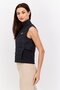 Women Sportswear Fit Sleeveless Outdoor Vest Jacket, Black - 2