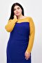 Women Solid Midi Dress, Mustard - 2