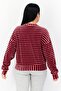 Women Oversized Long Sleeve Outdoor Sweatshirt, Pink - 3