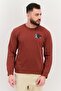 Men Sportswear Fit Long Sleeve Outdoor Sweatshirt, Rust