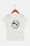 Kids Boy Sportswear Fit Brand Logo Training T-Shirt, White