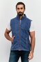 Men Herringbone Softshell Vest, Blue