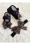 Baby Girl Leopard Patterned Booties Girl Ecru Newborn Mevlüt Daily Booties
