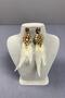 Honey-Colored Elegant Feathered Special Occasion Ball Wedding Evening Gown Earrings - 3