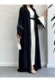Black Ayça Abaya Set - 7