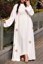 Ecru Star Detail Abaya