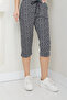 Women's Patterned Combed Cotton Capri - 5