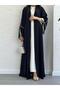 Black Ayça Abaya Set - 3