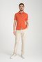 Lucero Men's Orange 100% Cotton Non-Shrink Slim Fit Slim Polo Neck Sports Shirt - 5
