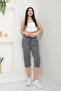 Women's Patterned Combed Cotton Capri - 2