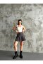 Women's Black Pleated Skirt - 4