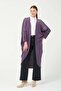 Hatunatila Oversize Row of Stones Hera Fabric Poncho 8555 Plum - 5