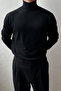 Men's Black Full Fisherman Slim Fit Knitwear Sweater - 3
