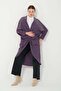 Hatunatila Oversize Row of Stones Hera Fabric Poncho 8555 Plum - 7
