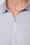 Men's Slim Fit Slim Fit Cotton Zippered Gray Polo Collar T-Shirt - 3