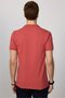 Men's Slim Fit Slim Fit 100% Cotton Plain Pique Brick Color Polo Collar T-Shirt - 5