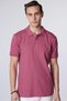 Men's Slim Fit Slim Fit 100% Cotton Plain Pique Purple Polo Collar T-Shirt - 2