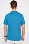 Men's Slim Fit Slim Fit 100% Cotton Plain Pique Blue Polo Collar T-Shirt - 5