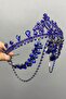 Cobalt Blue Hürrem Bridal Henna Crown - 7