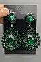 Green Subra Bridal Henna Tiara and Earrings - 2