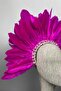 Fuchsia Bridal Henna Crown - Dali Feather and Stone Detailed Accessory - 5