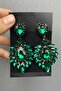 Green Subra Bridal Henna Crown and Earrings - 2