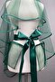 Green Piping Wedding Veil Henna Face Cover - 4