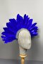 Cobalt Blue Bridal Henna Crown - Dali Feather and Stone Detailed Accessory - 5