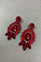 Red Berlin Bridal Henna Crown and Earring - 3