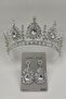 Ahu Model Bridal Crown and Shuttle Stone Earrings - 3