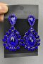 Cobalt Blue Subra Bridal Henna Crown and Earring - 4