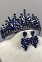 Pera Bridal Henna Crown and Shuttle Stone Earrings - 3